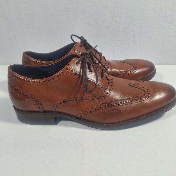 Cole Haan Brown Leather Wingtip Oxford Men 10.5 M Dress Shoes C30687 main image 16